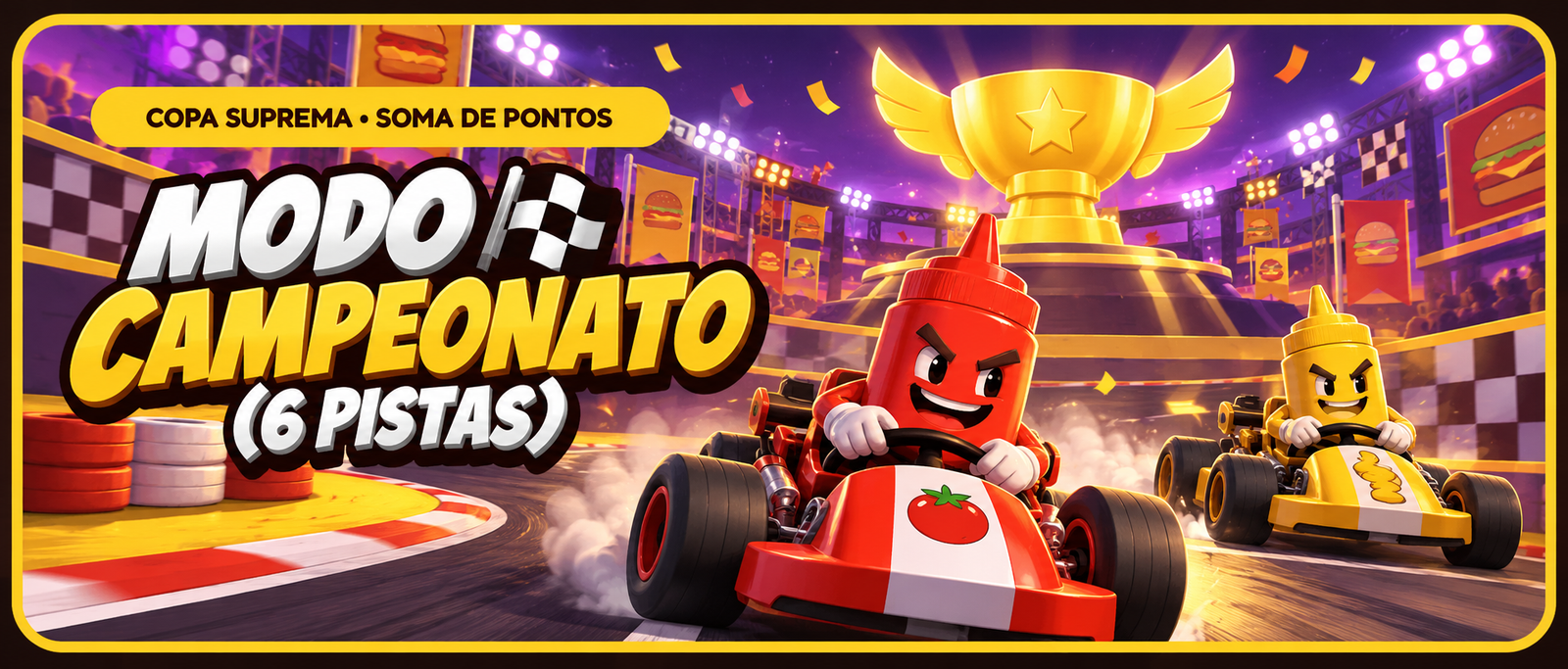 Banner do Modo Campeonato: corrida pela Copa Suprema
